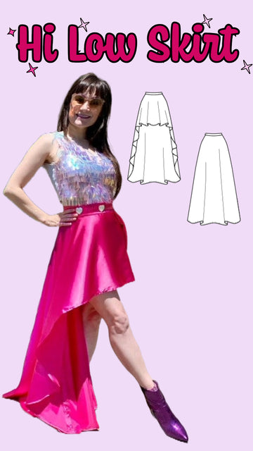 Hi Low Skirt Digital PDF Sewing Pattern